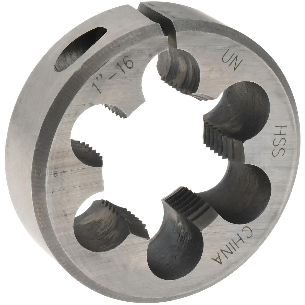 Round Die: 1-16, 2" OD, High Speed Steel