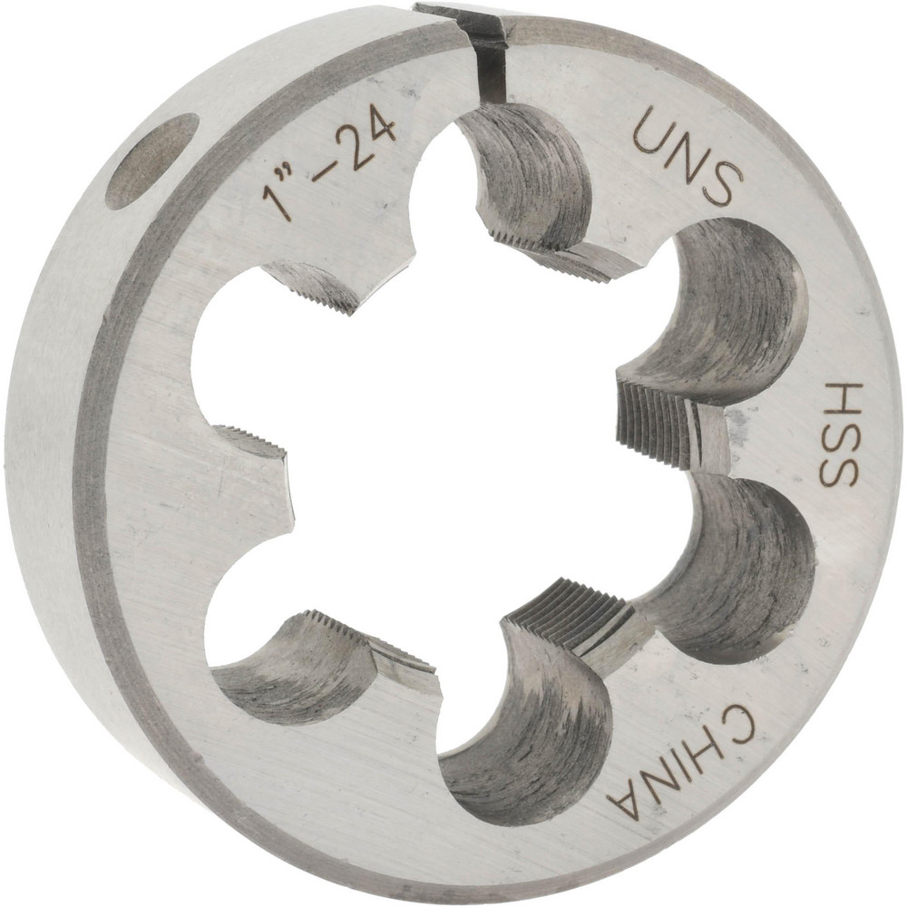 Round Die: 1-24, 2" OD, High Speed Steel