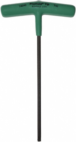 Torx Key: T-Handle, T27, 7.4" OAL, Steel