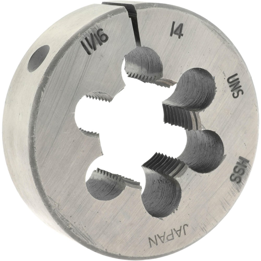 Round Die: 1-1/16-14, High Speed Steel