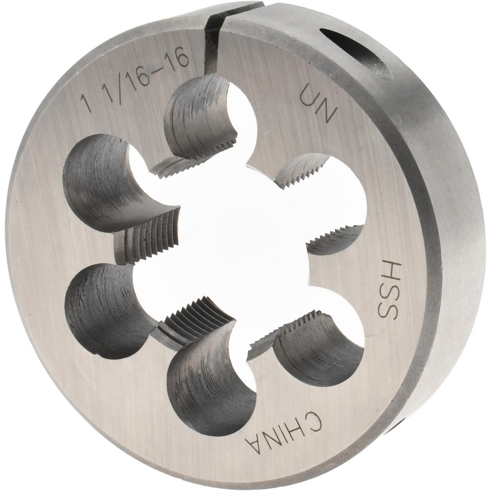 Round Die: 1-1/16-16, High Speed Steel