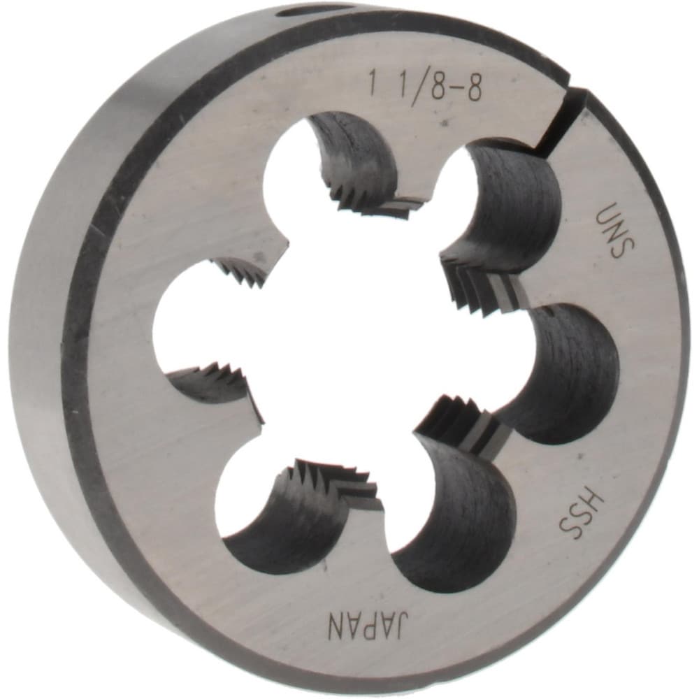 Round Die: 1-1/8-8, High Speed Steel