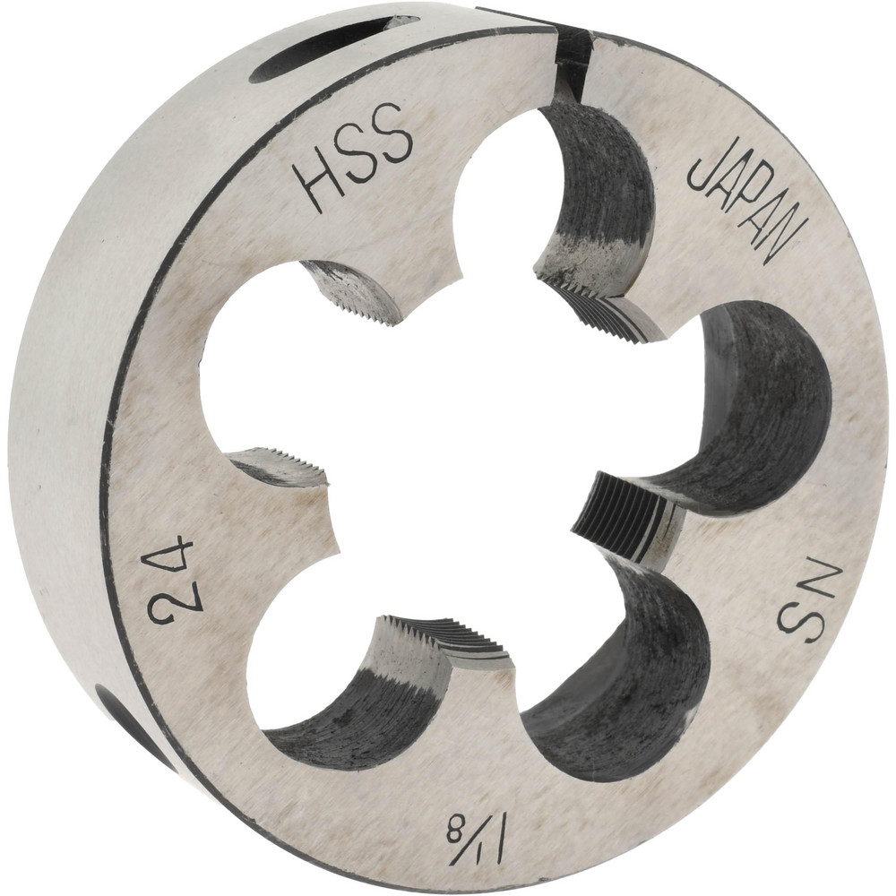 Round Die: 1-1/8-24, High Speed Steel
