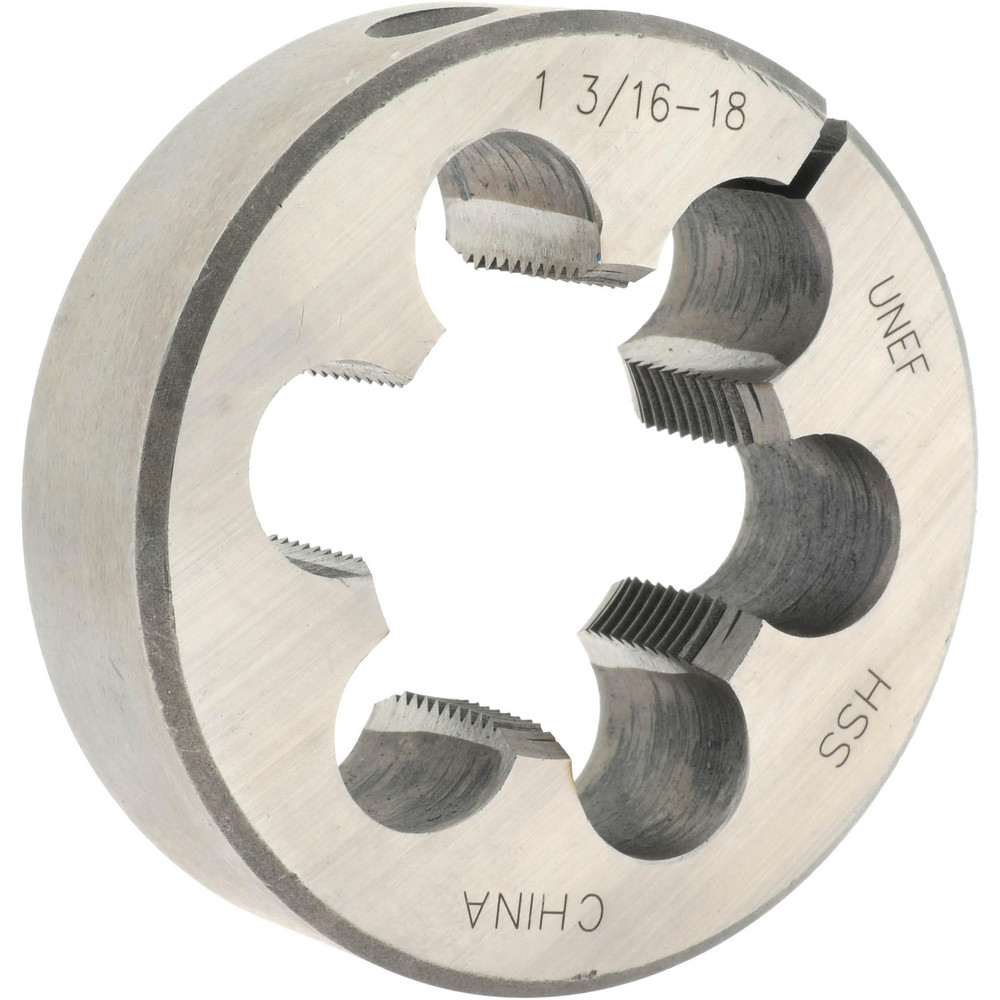 Round Die: 1-3/16-18, High Speed Steel