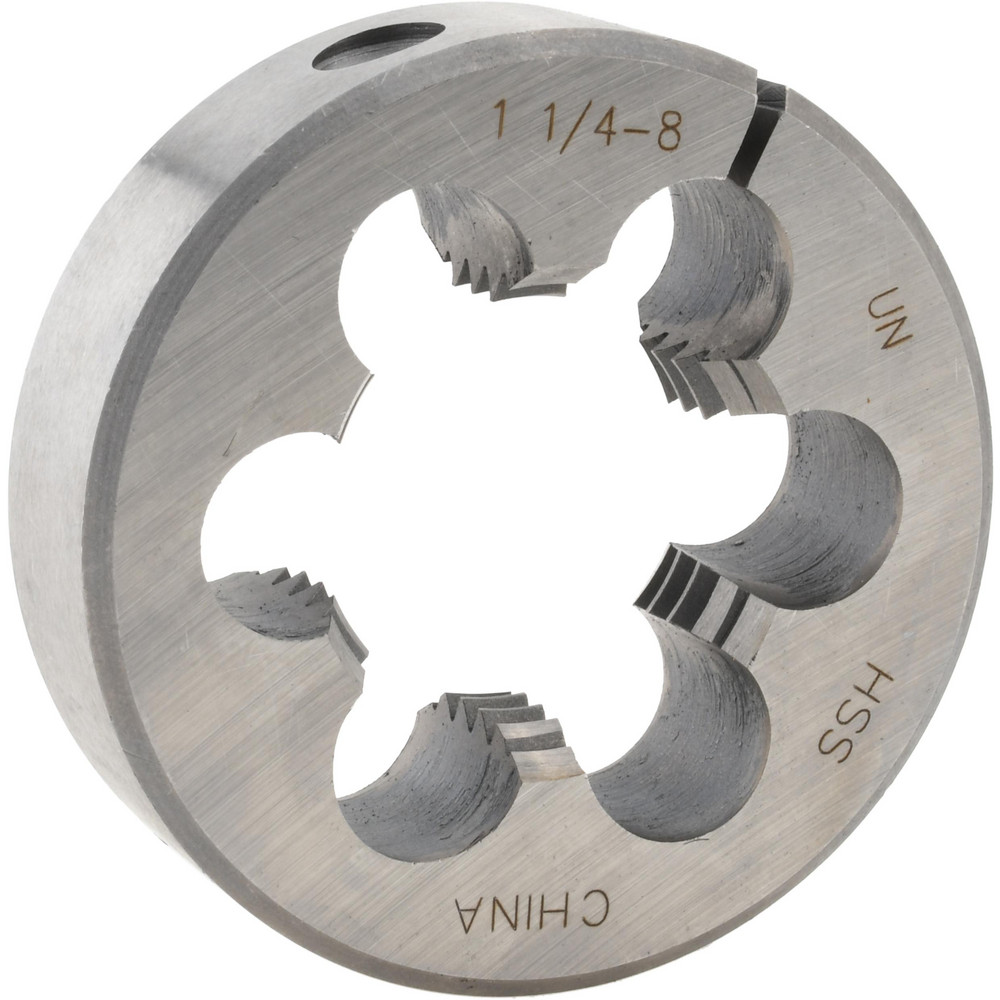 Round Die: 1-1/4-8, High Speed Steel