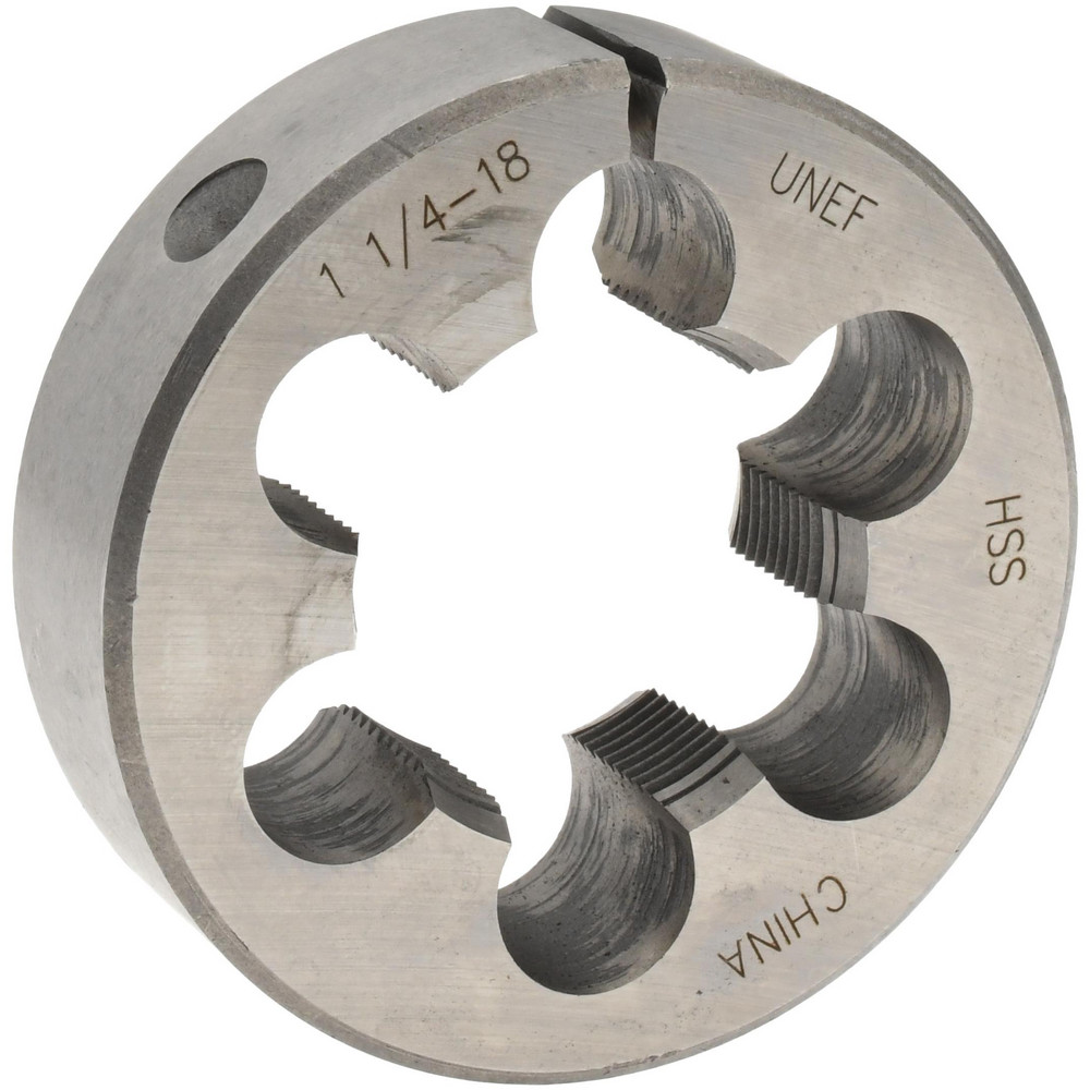 Round Die: 1-1/4-18, High Speed Steel