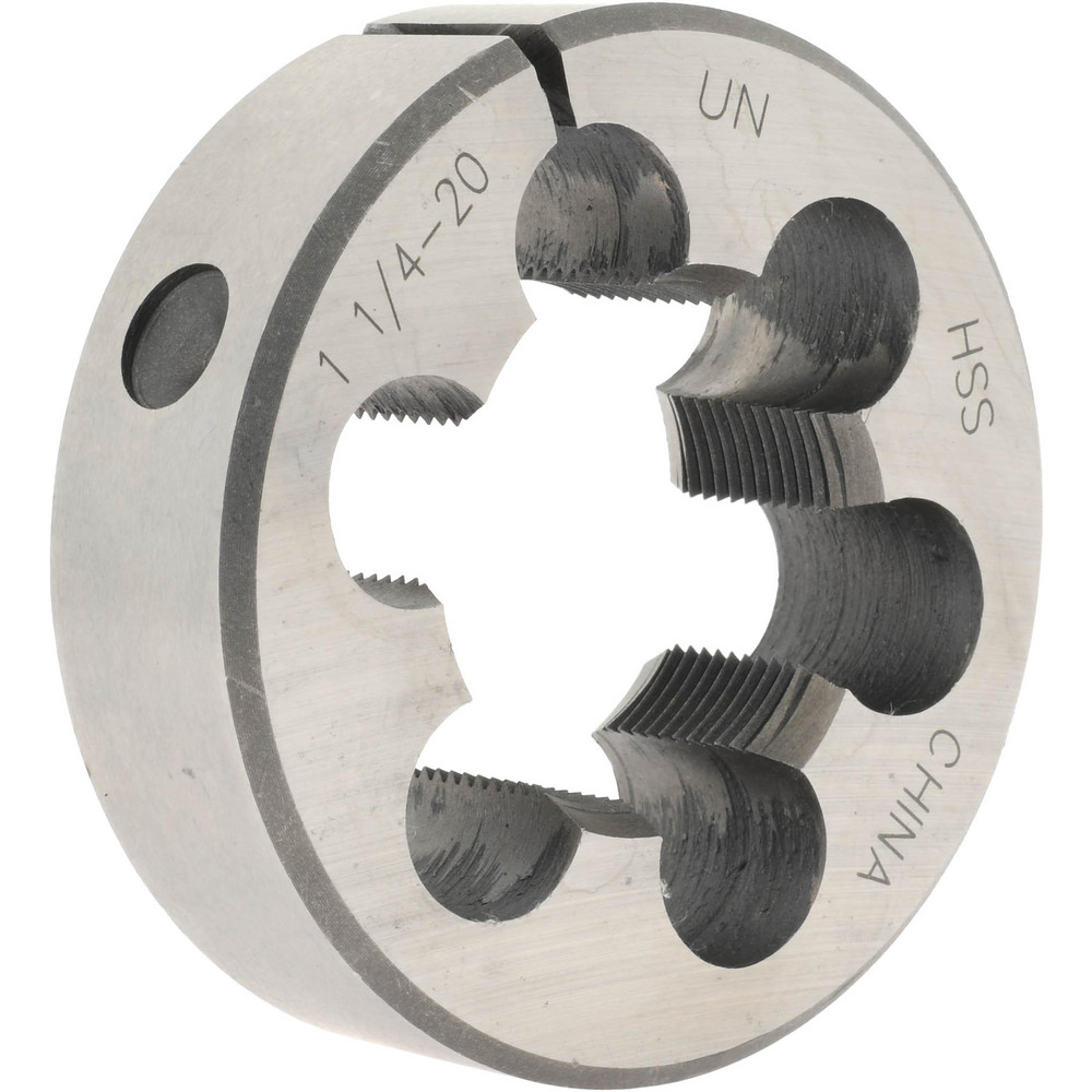 Round Die: 1-1/4-20, High Speed Steel