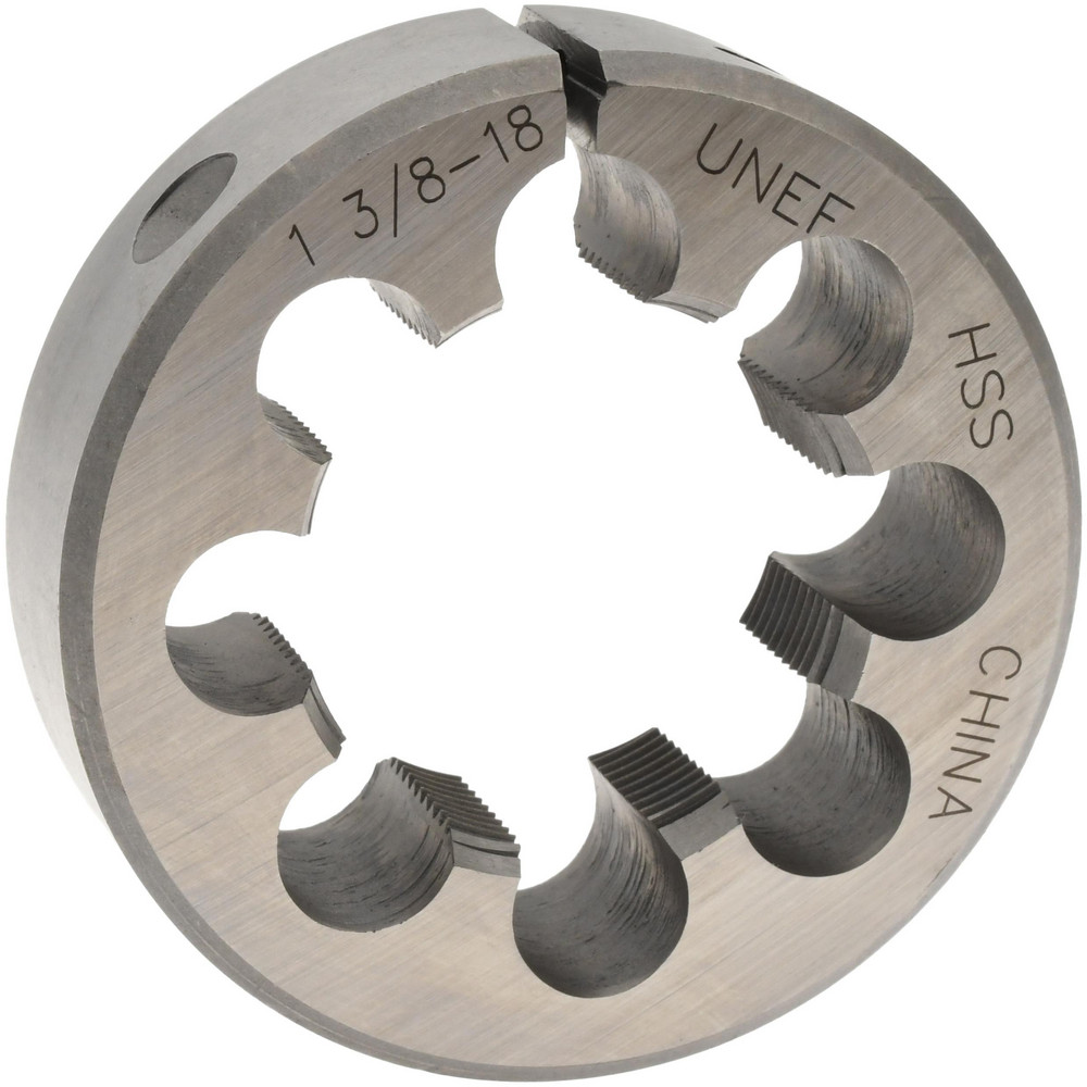Round Die: 1-3/8-18, High Speed Steel