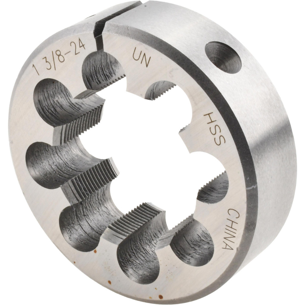 Round Die: 1-3/8-24, High Speed Steel