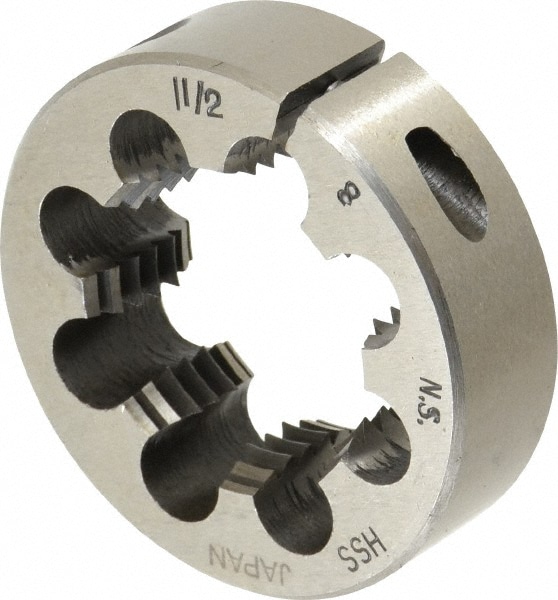 Value Collection 315-1580 Round Die: 1-1/2-8, High Speed Steel Image