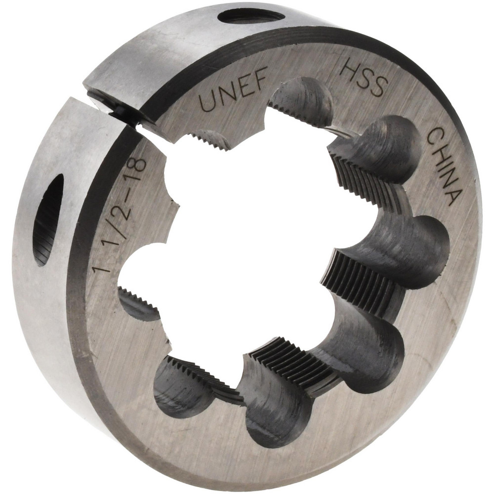 Round Die: 1-1/2-18, High Speed Steel