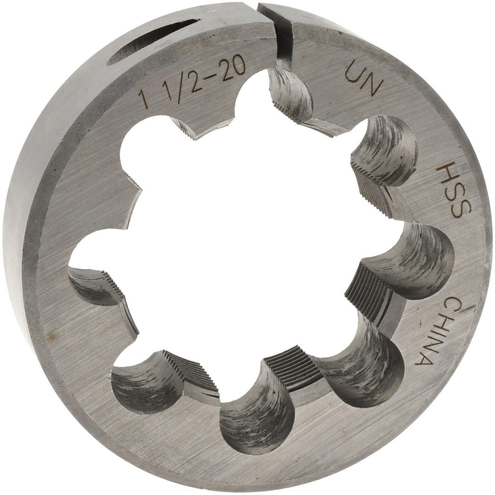Round Die: 1-1/2-20, High Speed Steel