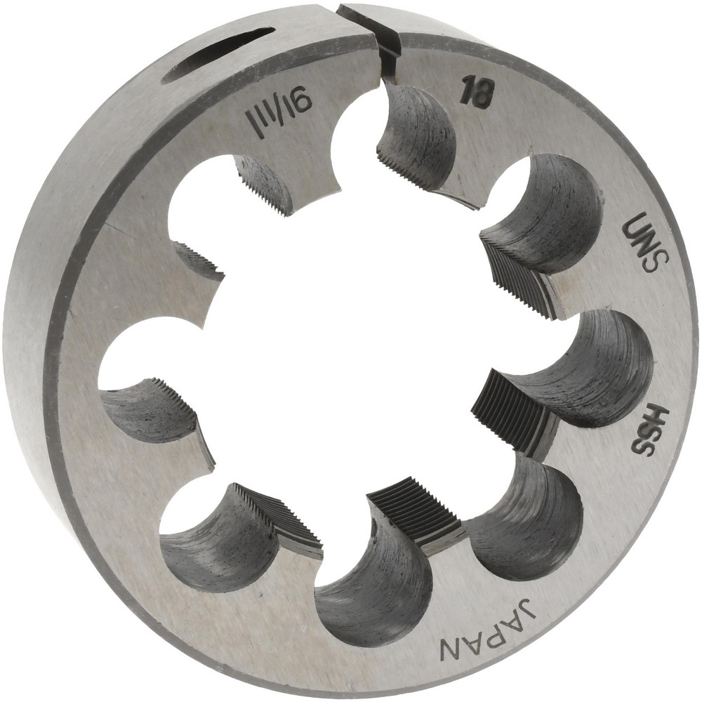 HEX RETHREADING DIE, BRIGHT (UNCOATED), UNC, HSS, 9/16-12 IN