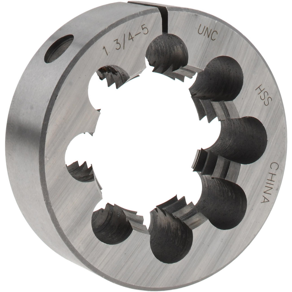 Round Die: 1-3/4-5, 3" OD, High Speed Steel