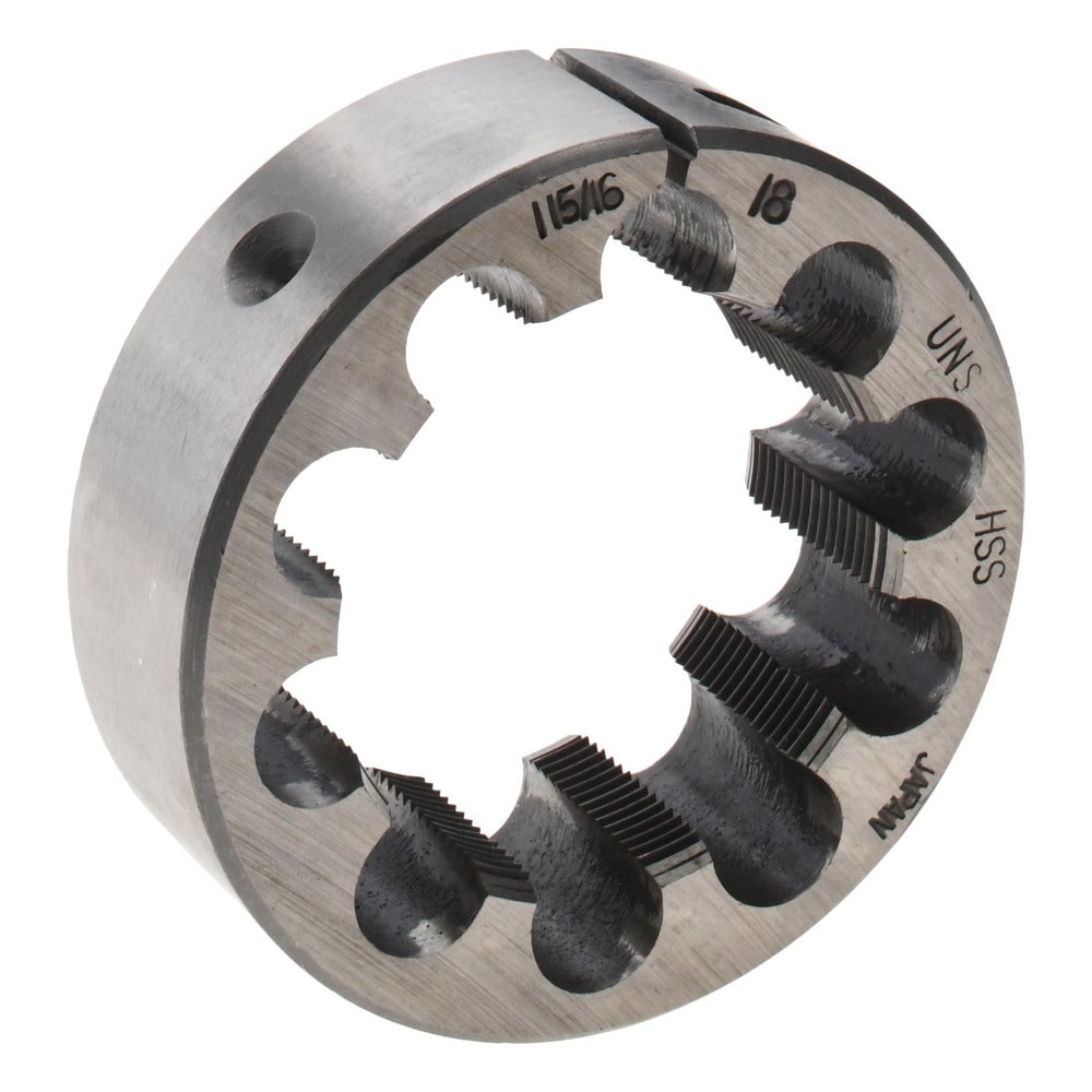 Round Die: 1-15/16-18, 3" OD, High Speed Steel