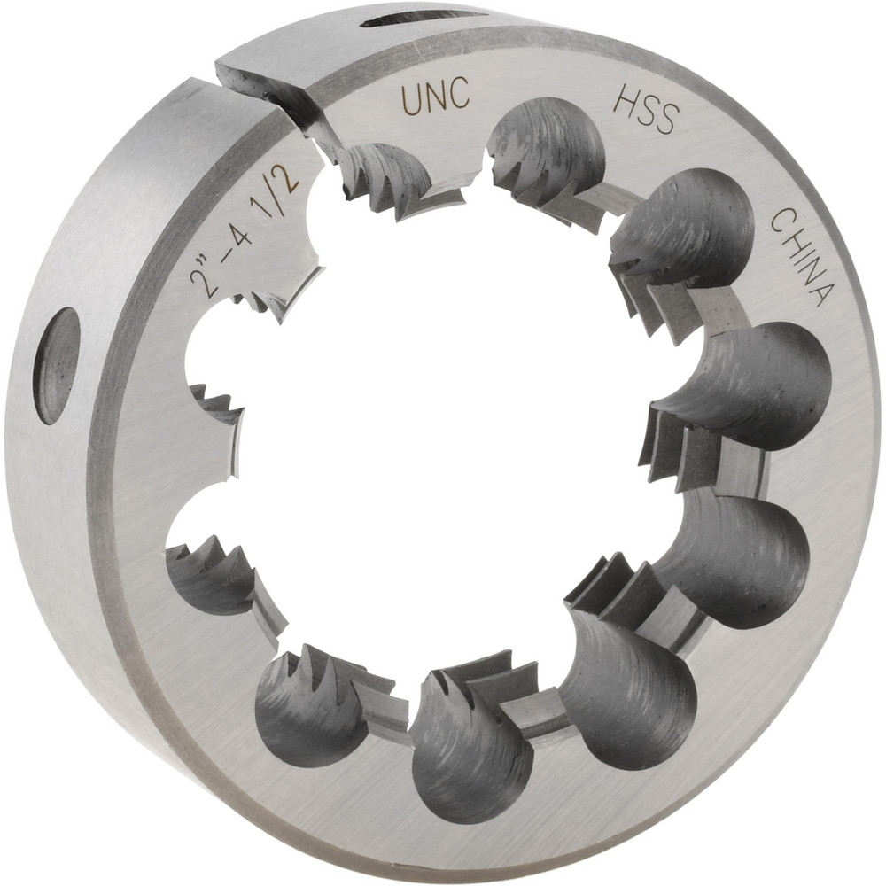 Round Die: 2-4-1/2, 3" OD, High Speed Steel