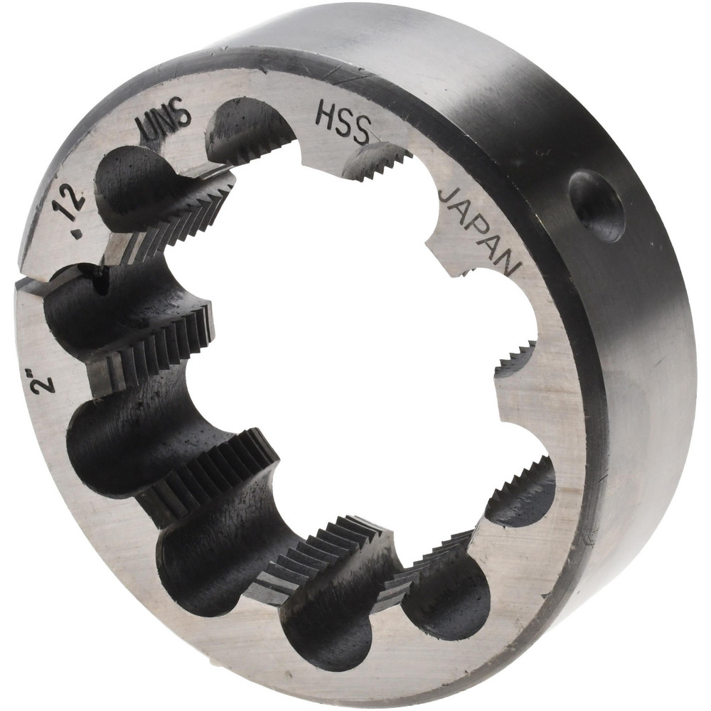 Round Die: 2-12, 3" OD, High Speed Steel