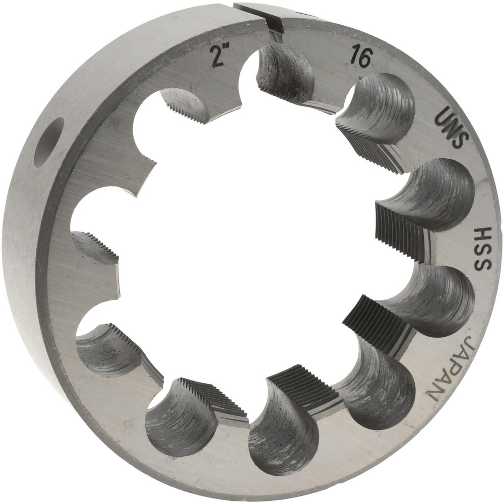 Round Die: 2-16, 3" OD, High Speed Steel