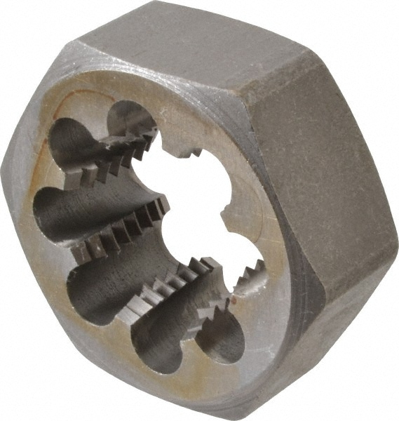 Value Collection 365-1244 Hex Rethreading Die: 1-3/8 - 8 Thread, 1" Thick, Right Hand, Carbon Steel Image