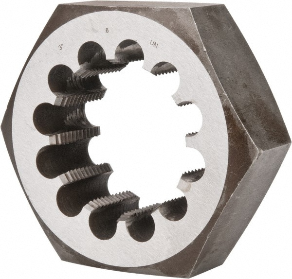 Value Collection 365-3005 Hex Rethreading Die: 3-8 Thread, Right Hand, 5" Hex, Carbon Steel Image