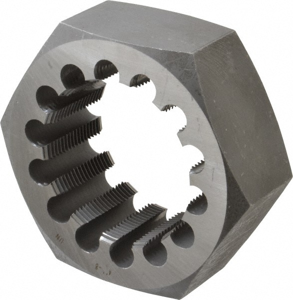 Value Collection 365-4004 Hex Rethreading Die: 4-8 Thread, Right Hand, 7" Hex, Carbon Steel Image