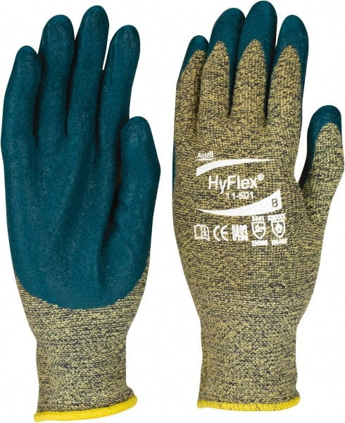 Ansell 11-501-8 Cut & Abrasion-Resistant Gloves: Size M, ANSI Cut A5, Nitrile, Kevlar 