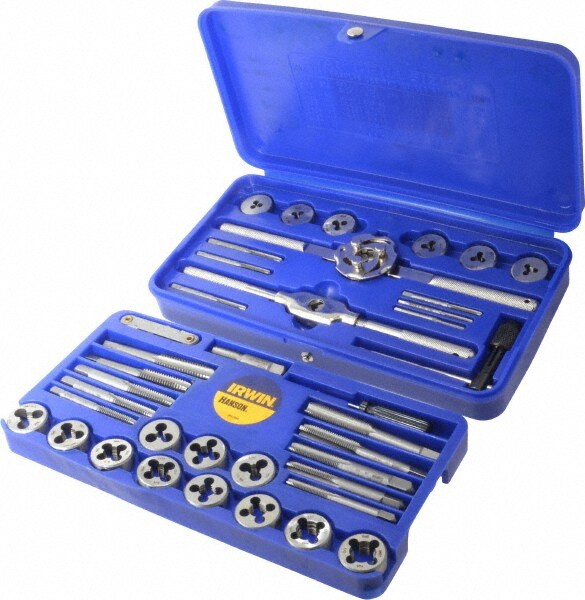 Tap & Die Set: #4-40 to 1/2-20 Taps, #4-40 to 1/2-20 Dies, NPT, UNC & UNF
