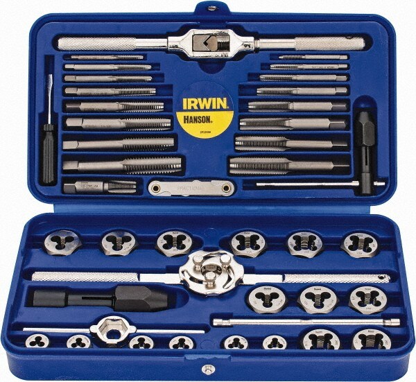 Tap & Die Set: #4-40 to 1/2-20 Taps, #4-40 to 1/2-20 Dies, NPT, UNC & UNF