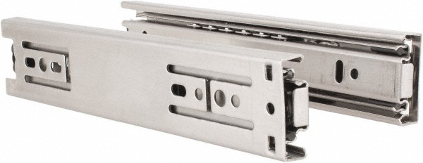 7-7/8" Slide Length, 7-7/8" Travel Length, Stainless Steel Ball Bearing Slide - 98 Lb Capacity at Full Extension