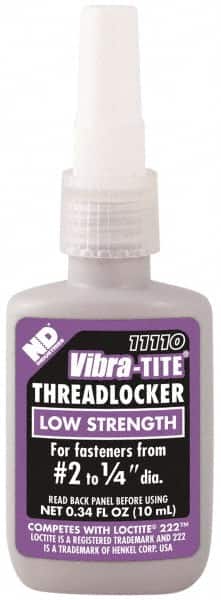 Threadlocker: Purple, Liquid, 10 mL, Bottle