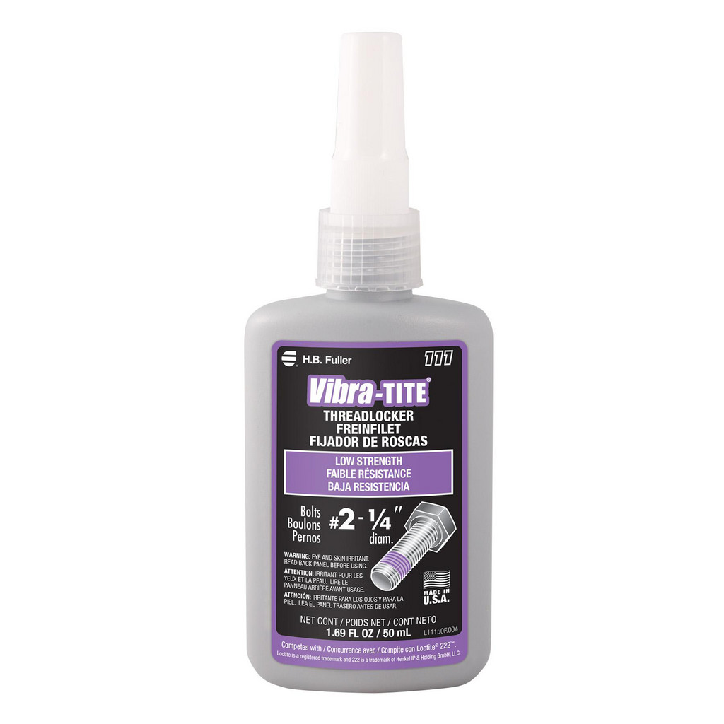 Vibra-Tite® Threadlocker: Purple, Liquid, 50 mL, Bottle - Low Strength, 300 ° F Max, Series 111 | Part #11150