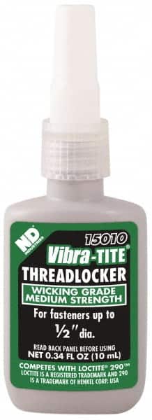 Threadlocker: Green, Liquid, 10 mL, Bottle