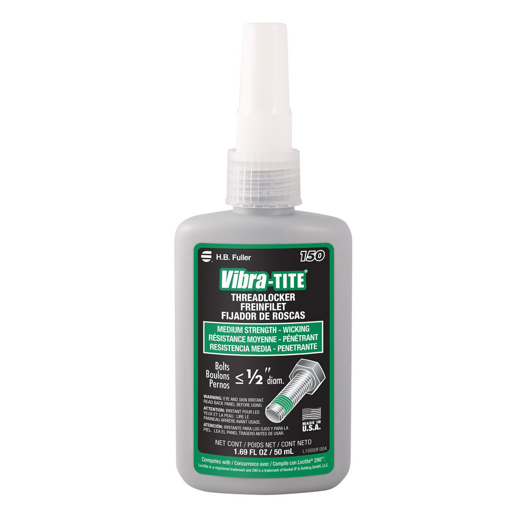 Vibra-Tite® Threadlocker: Green, Liquid, 50 mL, Bottle - Medium Strength, 300 ° F Max, Series 150 | Part #15050