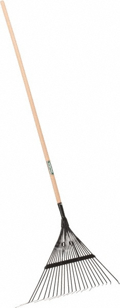 Landscape Rake with 48" Straight Wood Handle - 23" Blade Width, 22 Tines, 22" Tine Length