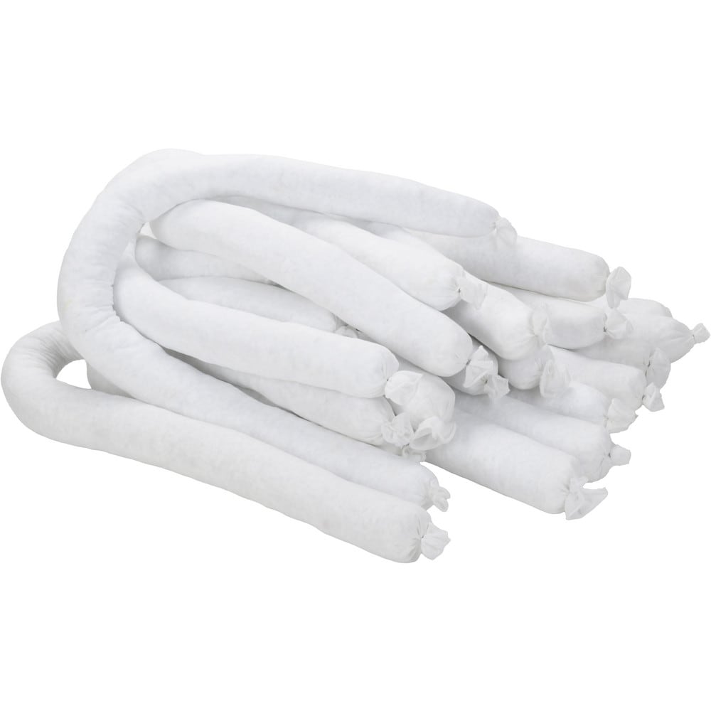 Sock: Oil Only, 3" Dia, 4" OAL, 14 gal Absorption, Polypropylene, White