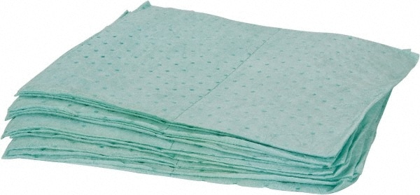 PRO-SAFE UEP100 Sorbent Pad: Chemical & Hazmat Use, 15" Wide, 17" Long, 29 gal, Green Image