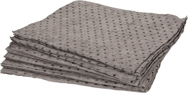 Sorbent Pad: Universal Use, 15" Wide, 17" Long, 32 gal, Gray