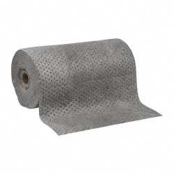 Sorbent Pad: Universal Use, 30" Wide, 150' Long, 61 gal, Gray