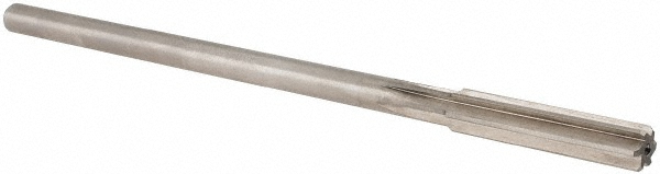 Chucking Reamer: 0.3775" Dia, 7" OAL, 1-3/4" Flute Length, Straight-Cylindrical Shank, HSS