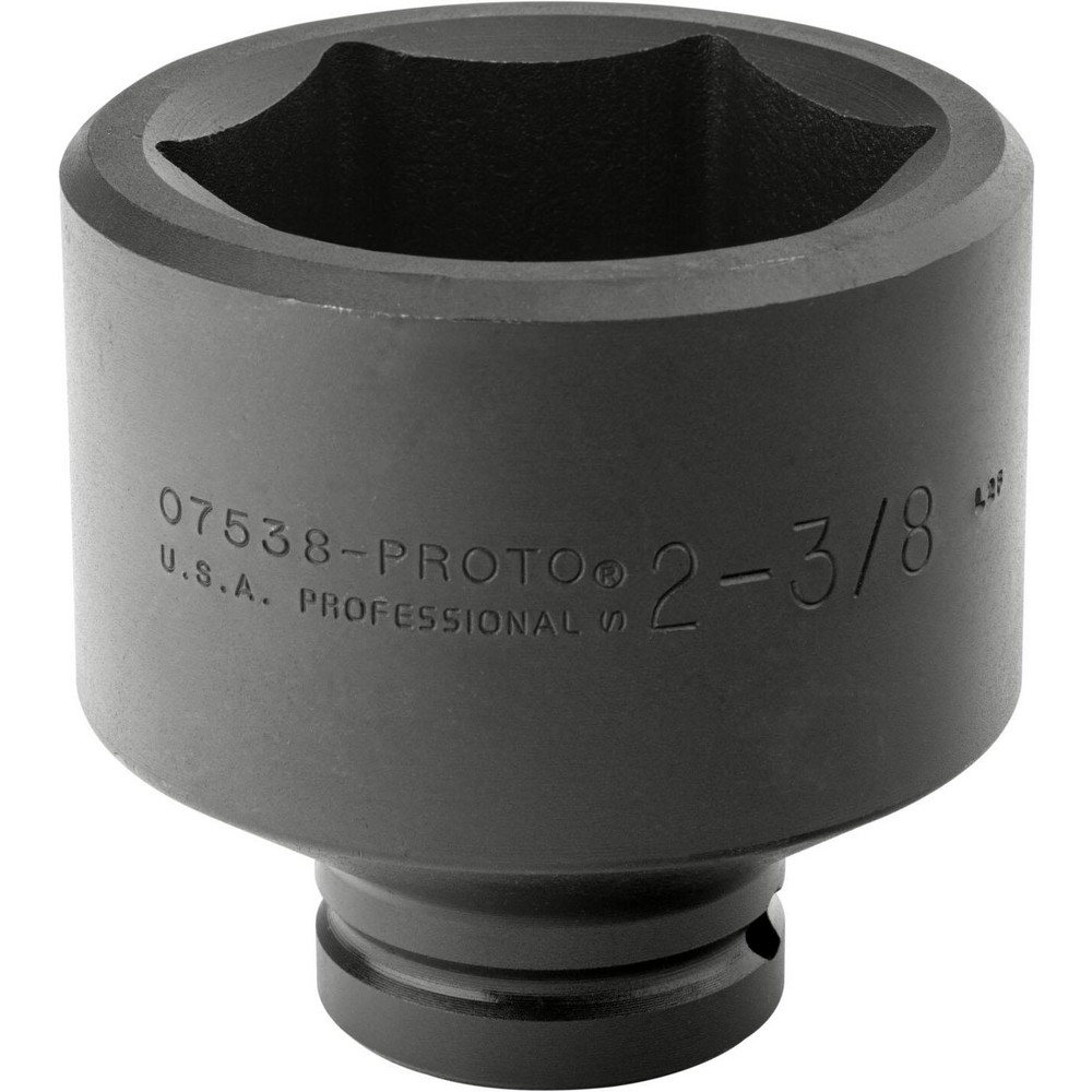 Impact Socket: 3/4" Drive, 2-3/8" Socket, Hex Drive
