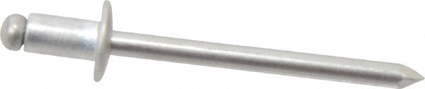 Open End Blind Rivet: Button Head, Aluminum Body, Aluminum Mandrel