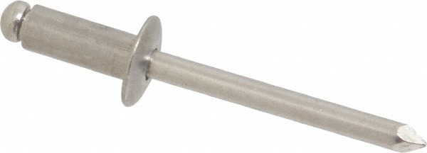 Open End Blind Rivet: Button Head, Aluminum Body, Aluminum Mandrel