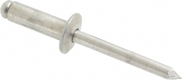 Open End Blind Rivet: Button Head, Aluminum Body, Aluminum Mandrel