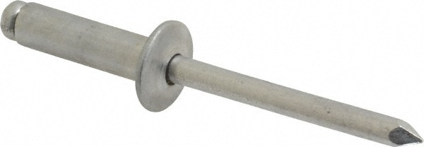 Marson 44287 Open End Blind Rivet: Button Head, Aluminum Body, Aluminum Mandrel 