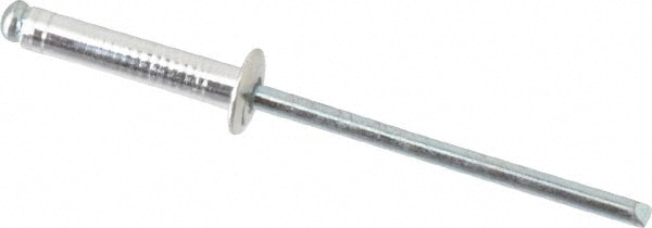 Marson 44322 Open End Blind Rivet: Button Head, Aluminum Body, Steel Mandrel 