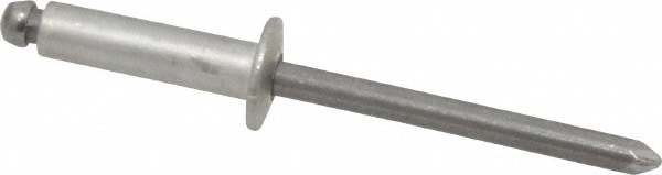 Marson 44352 Open End Blind Rivet: Button Head, Aluminum Body, Steel Mandrel 