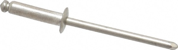 Marson 44421 Open End Blind Rivet: Button Head, Stainless Steel Body, Stainless Steel Mandrel 