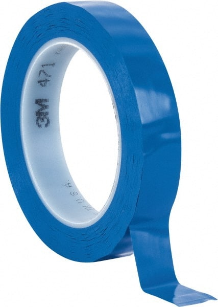 Floor & Aisle Marking Tape: 3/4" Wide, 108' Long, 5.2 mil Thick, Rubber