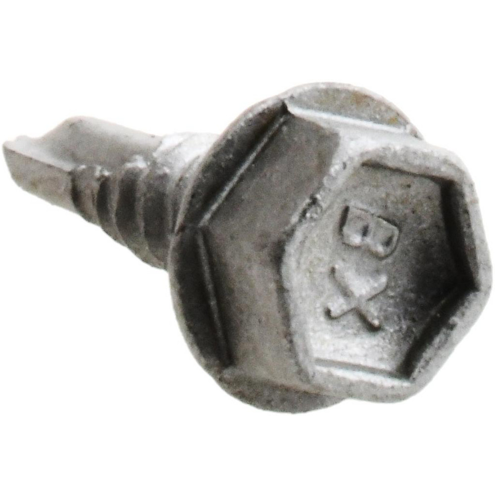 #10, Hex Washer Head, Hex Drive, 5/8" Length Under Head, #3 Point, Self Drilling Screw