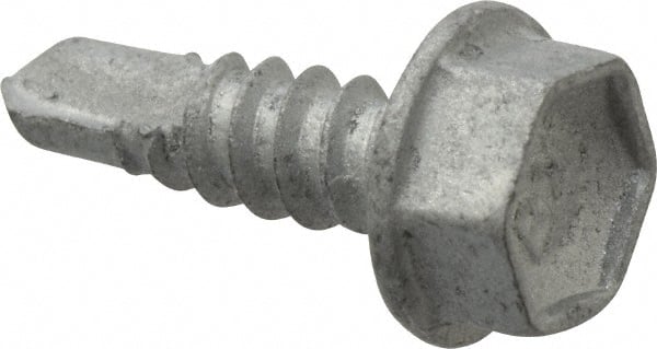 #10, Hex Washer Head, Hex Drive, 5/8" Length Under Head, #3 Point, Self Drilling Screw